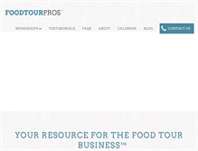 Tablet Screenshot of foodtourpros.com
